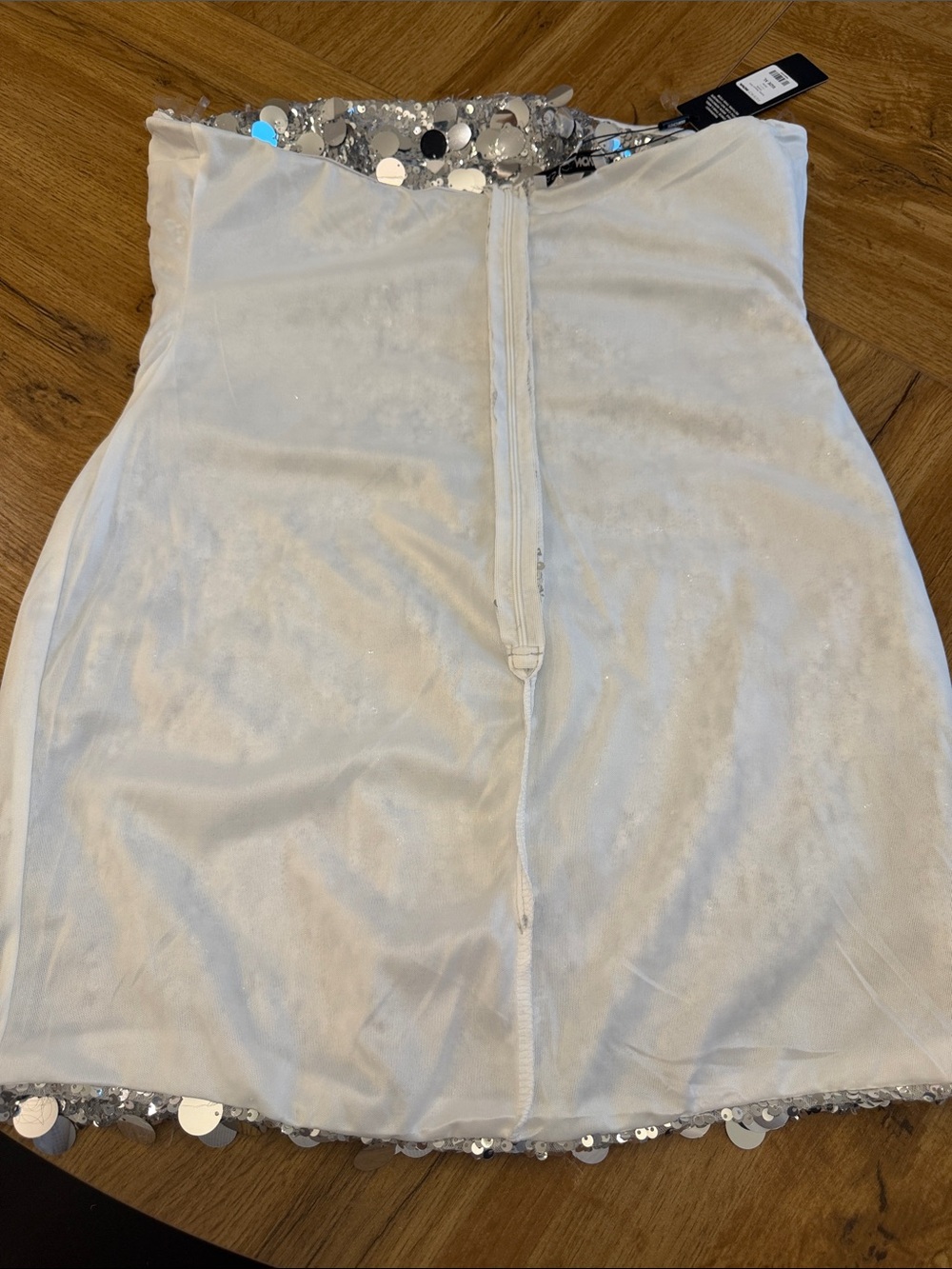 Fashion Nova Silver Sequin Mini Dress - Picture 4 of 4